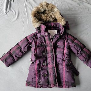 Burberry Children Goose Down / Feather Coat with Detachable Hood - Size 4Y